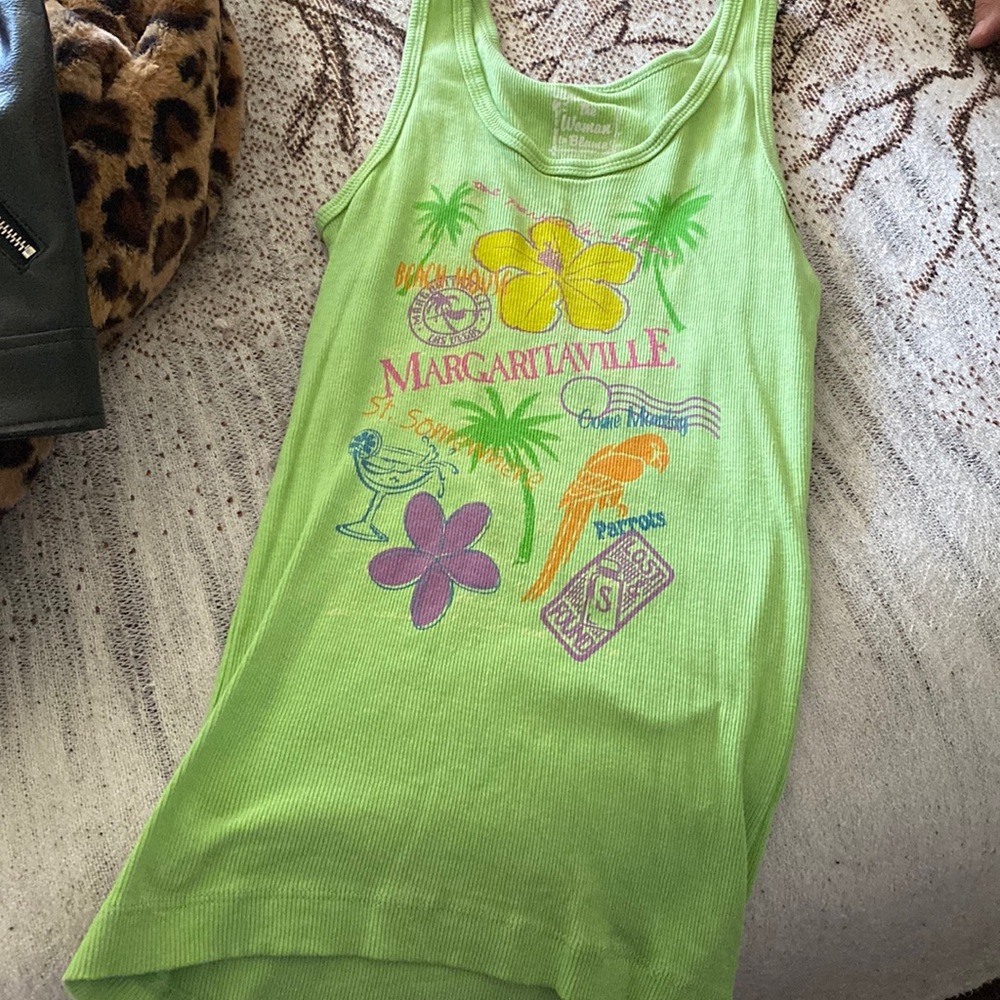 Light green margaritaville tank top